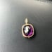 Purple Amethyst gold gemstone pendant