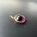 Purple Amethyst gold gemstone pendant