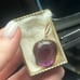 Purple Amethyst gold gemstone pendant
