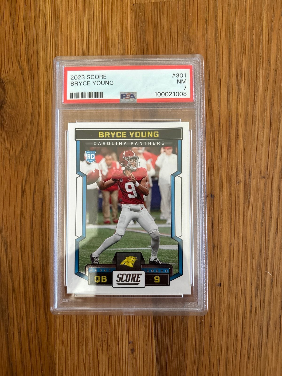 2023 Score Football Bryce Young Base Set #301 Carolina Panthers Rookie RC