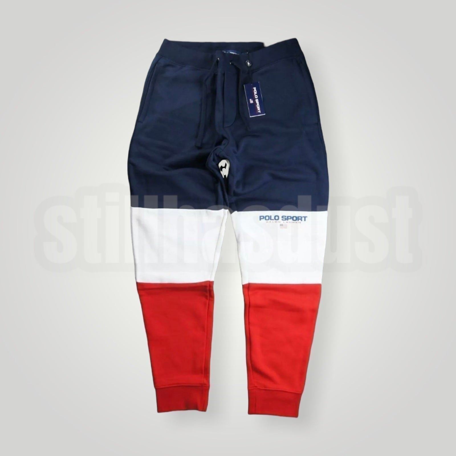 POLO RALPH LAUREN Men's Polo Sport Red Multi Colorblock Fleece Jogger Pants NWT