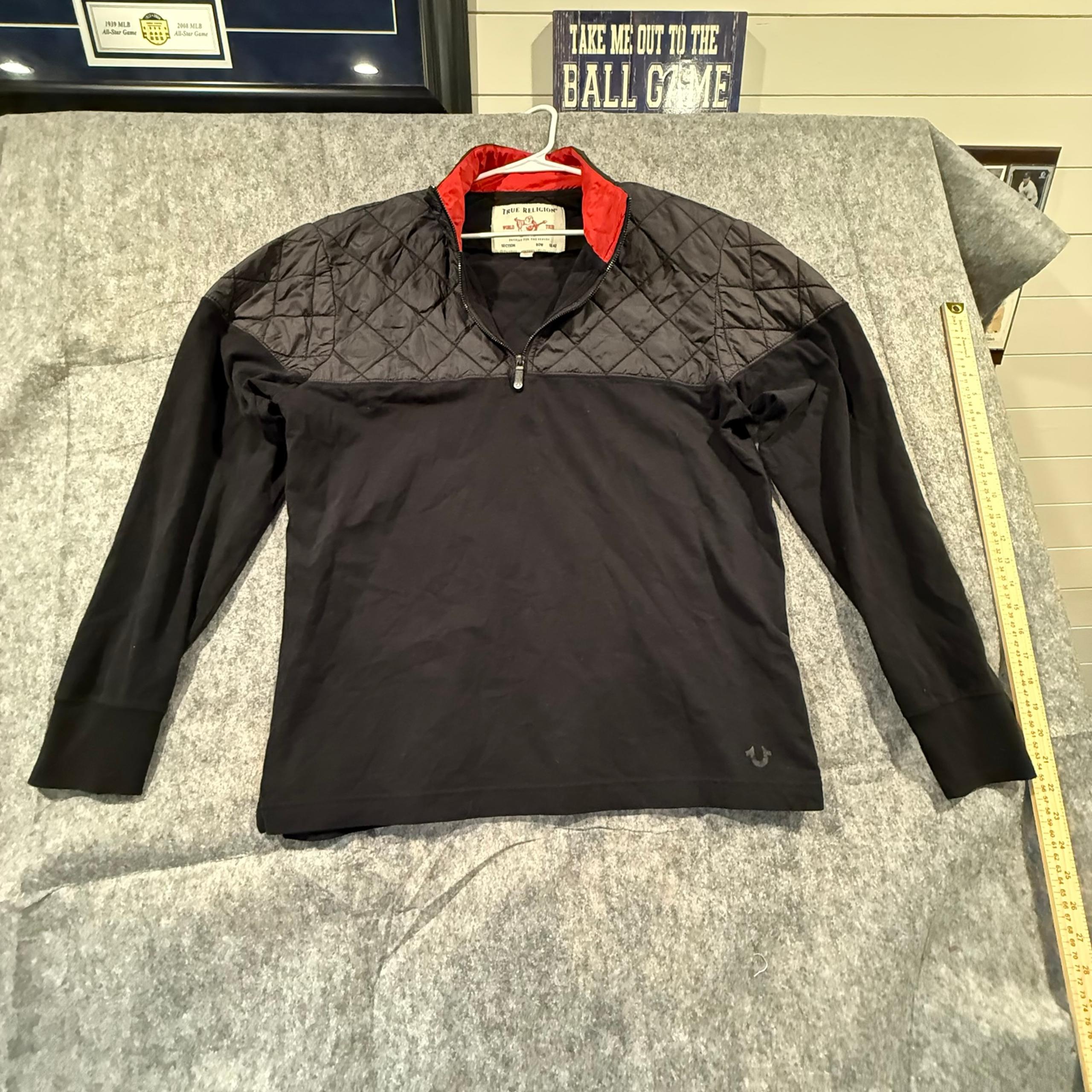 Like New! Rare True Religion XL 1/4 Zip With Quilted Puffer Top