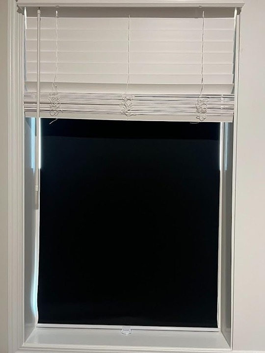 UV Protection Window Shades Door Blinds for Home and Office (23 W x 72 H Black