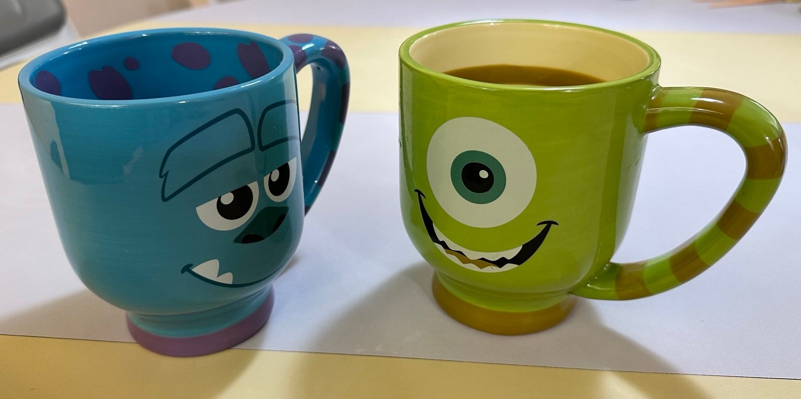 Disney Parks Pixar Monsters Inc. Sulley Mike Wazowski Large 20oz Coffee Mug