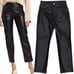 Nanushka Vinni Straight Leg Vegan Faux-Leather Ankle Pants in Black Women's Sz S