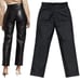 Nanushka Vinni Straight Leg Vegan Faux-Leather Ankle Pants in Black Women's Sz S