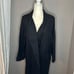 SLEEPER Womens Black Tie Long Sleeve Midi Cocktail Wrap linen Dress size 2