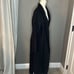 SLEEPER Womens Black Tie Long Sleeve Midi Cocktail Wrap linen Dress size 2