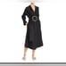SLEEPER Womens Black Tie Long Sleeve Midi Cocktail Wrap linen Dress size 2