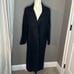 SLEEPER Womens Black Tie Long Sleeve Midi Cocktail Wrap linen Dress size 2