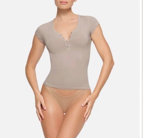 SKIMS henley top