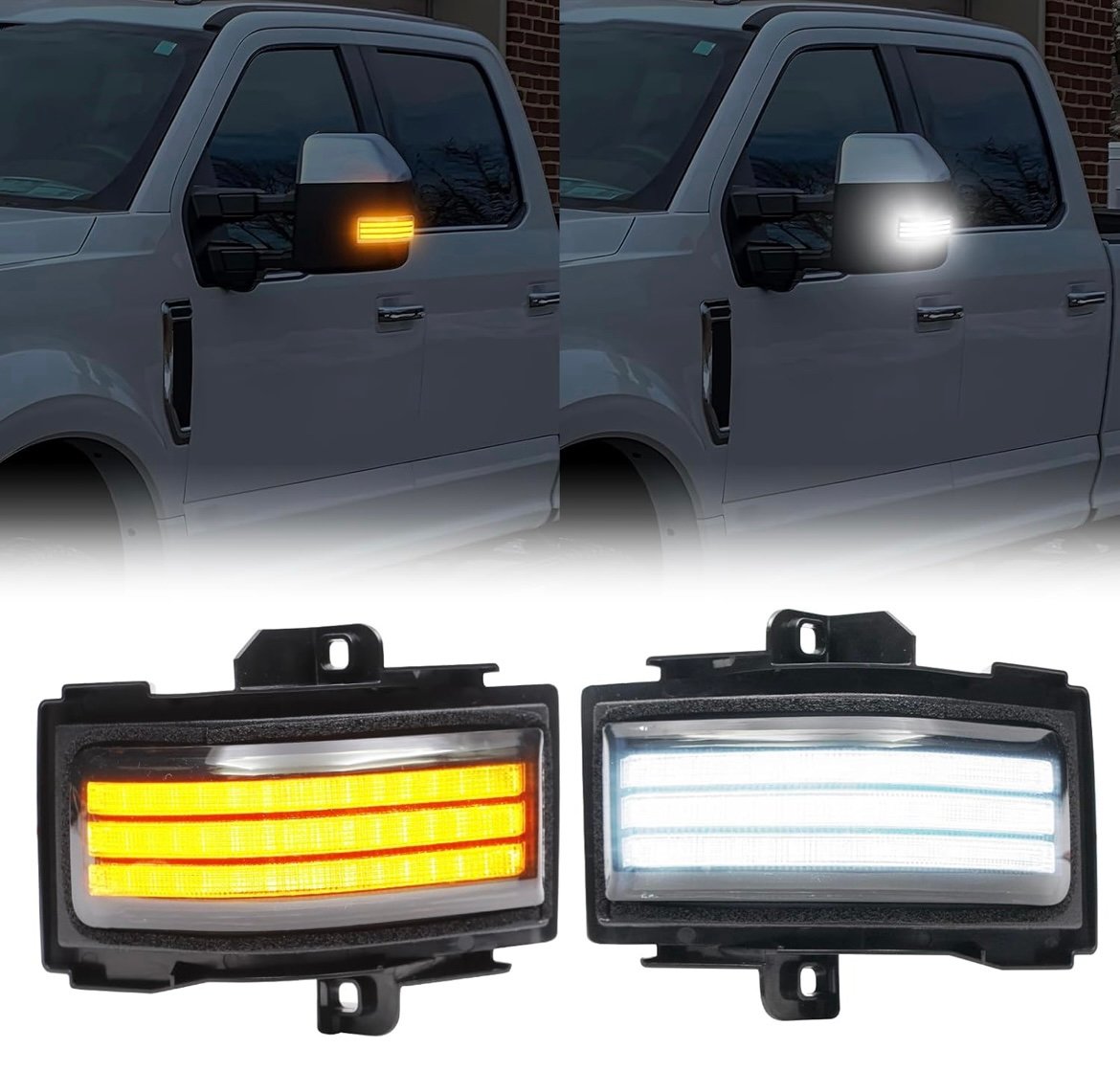 LED Side Mirror Turn Signal Lights Fits for F150 2015-2024, F250 F350