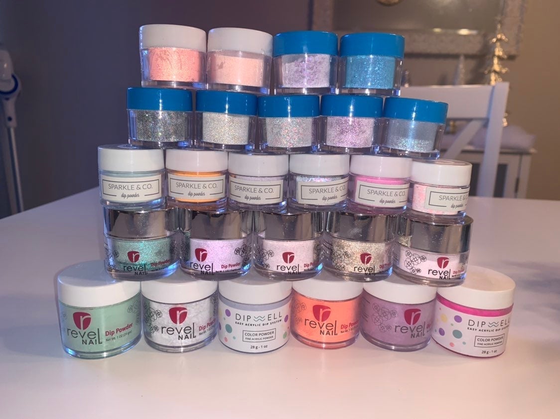 Bundle of Revel, Dipwell, and Sparkle & Co. Dip Powders