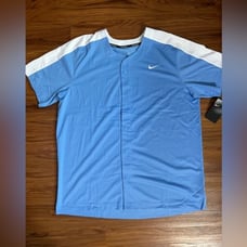 *NWT* Nike Team Full Button Baseball Game Practice Jersey Blue/White Size XL