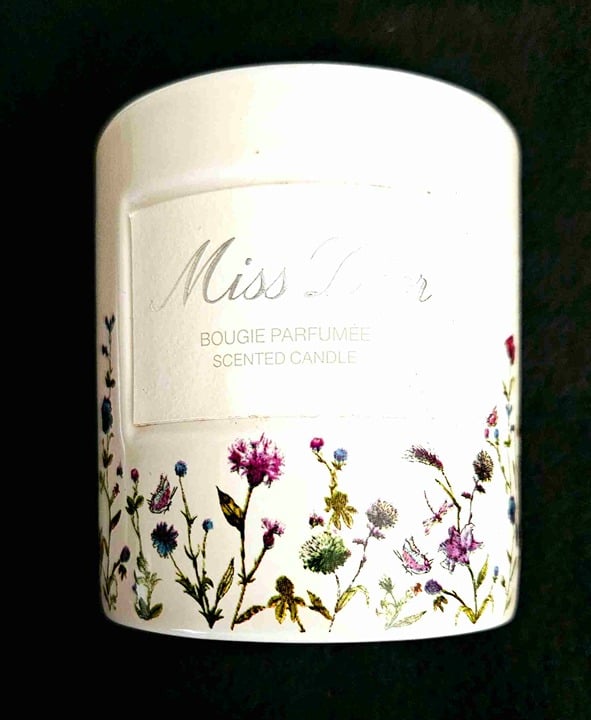 NWT Miss Dior Floral Scented Candle White Container Limited Edition Size 3 Oz