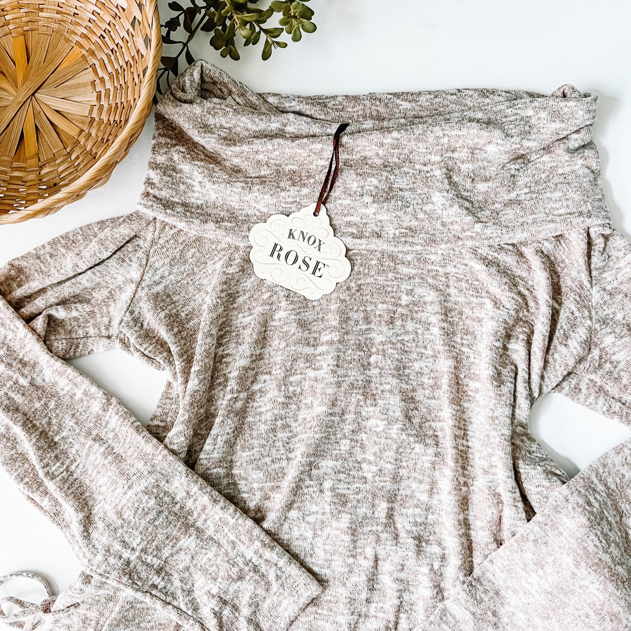 NWT Knox Rose Marled Maurice Cowl Neck Tunic Long Sleeve