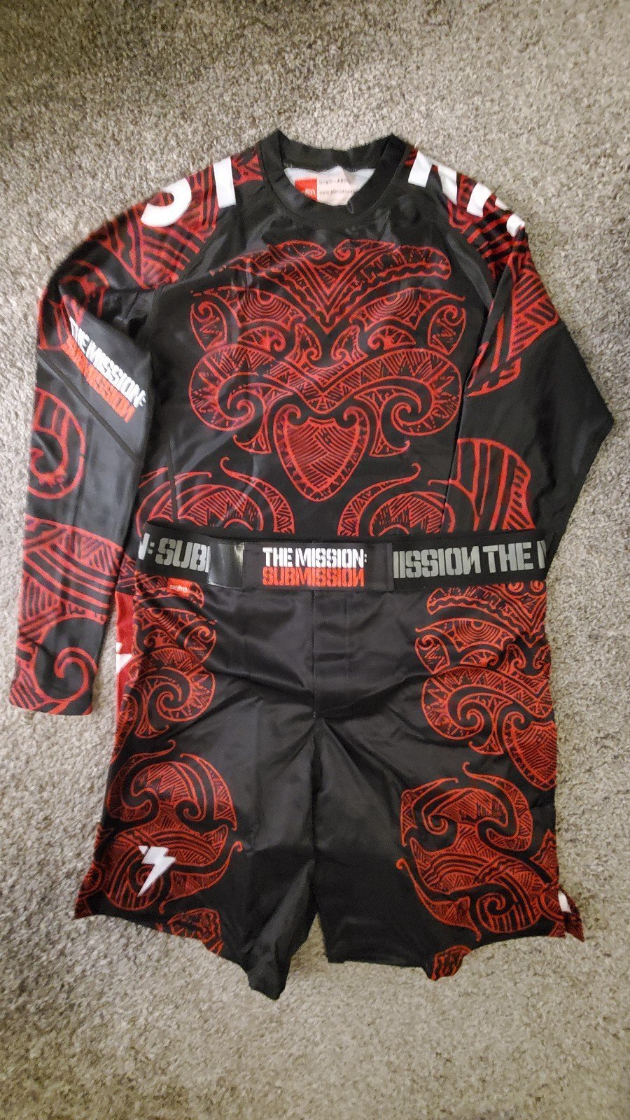 STORM REDLINE LS RASHGUARD AND SHORTS SET FOR GRAPPLING AND MMA