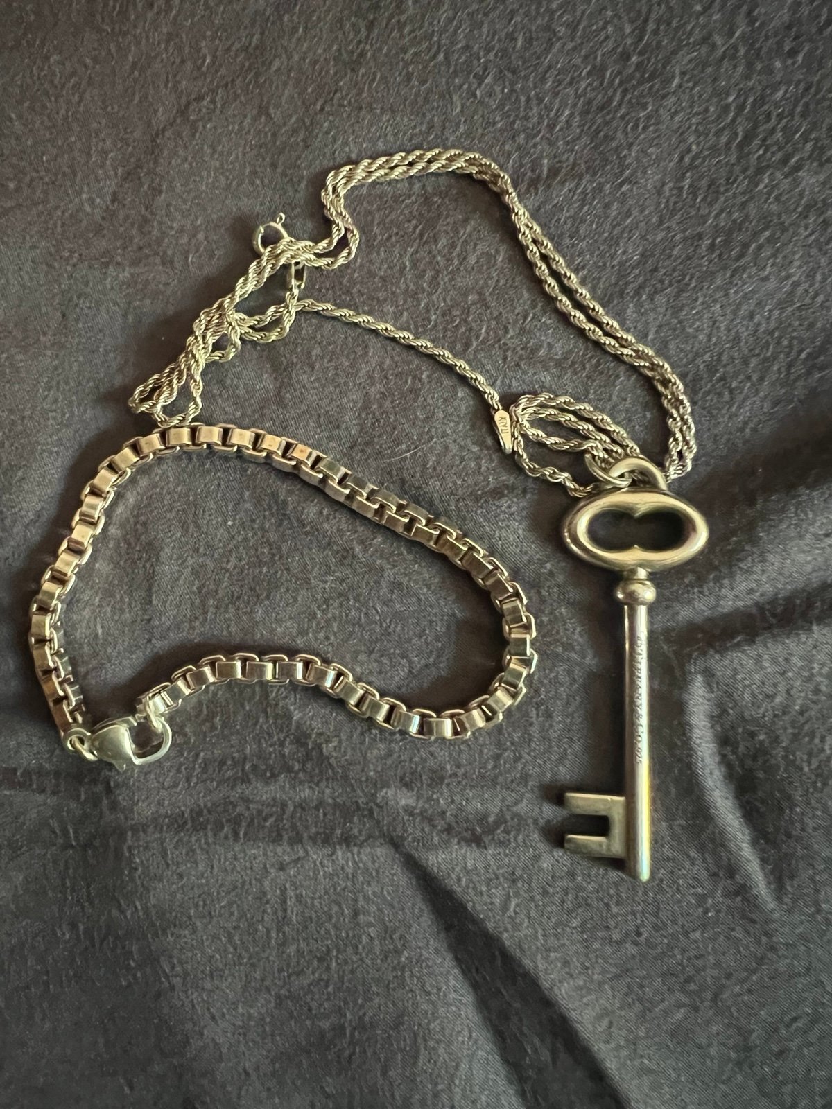 Tiffany & co Key and Bracelet Sterling Silver