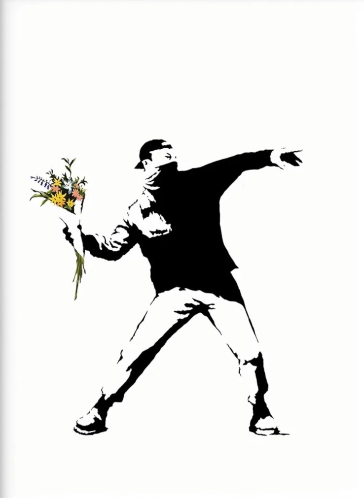 'Flower Thrower' by Banksy Poster