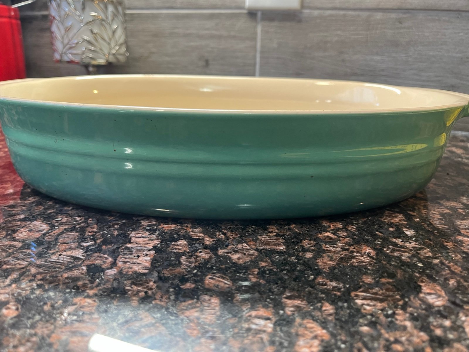 Vintage Le Creuset large oval stoneware baking pan
