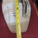Art Pottery 16.5 Earthtones Vase Signed Steve Burrow 1990 Tan Cream Black