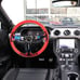 NEW JDM TRD Universal 6-Hole 350mm Deep Dish Red Crystal Bubble Steering Wheel