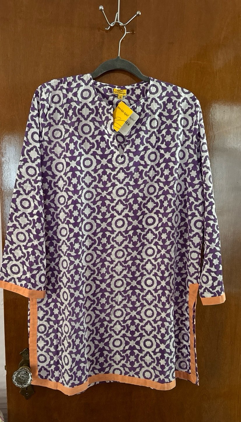 NWT Lovely Roberta Roller Rabbit Cotton Tunic, size XL