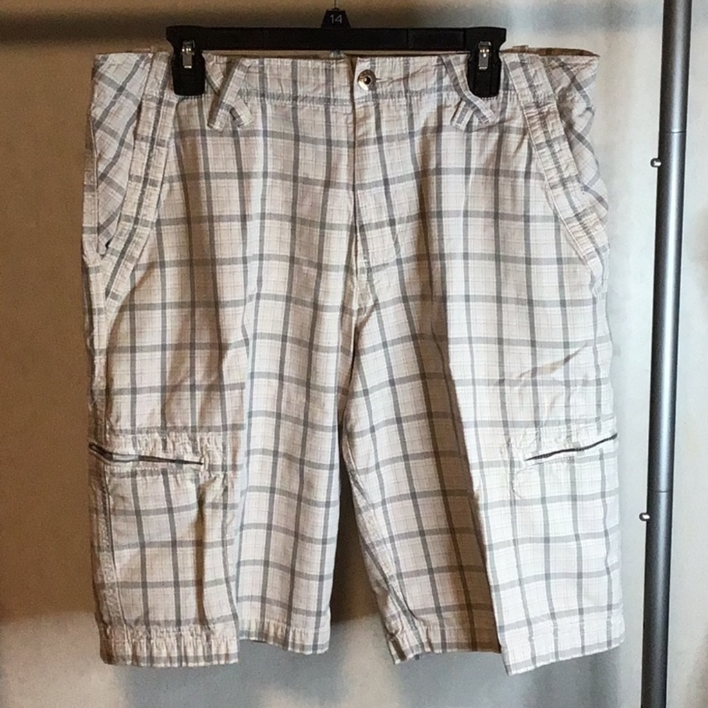 NIKE Air Jordan Circa 90's Plaid Cargo Shorts Men's 36R
