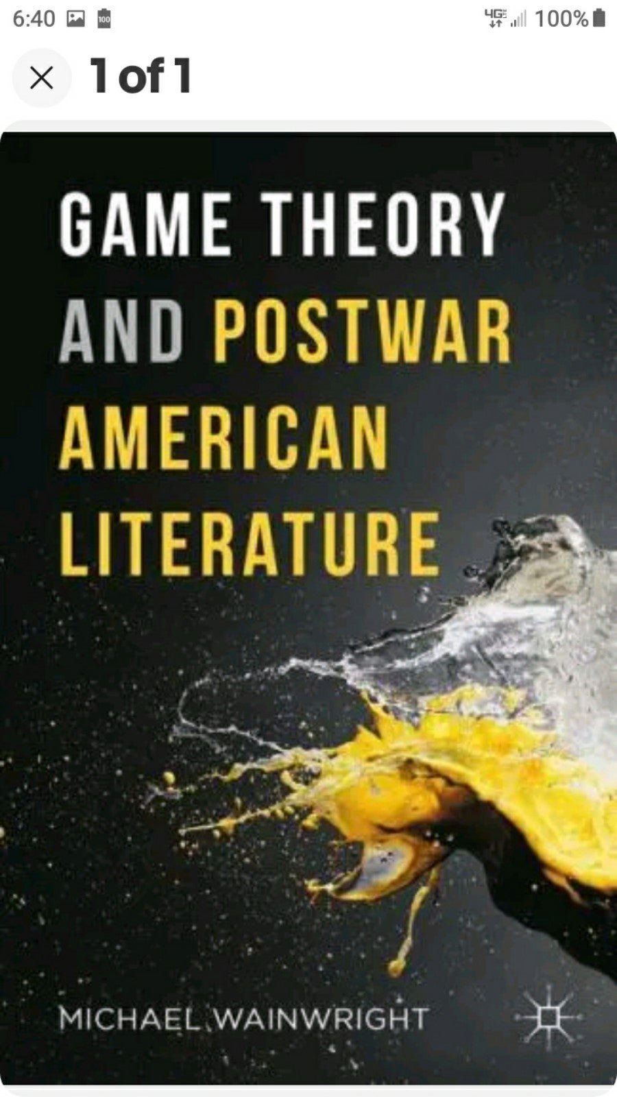 Game Theory and Postwar American Literature by Michael Wainwright (2016,....