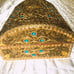 Vintage jewelry box shiny gold