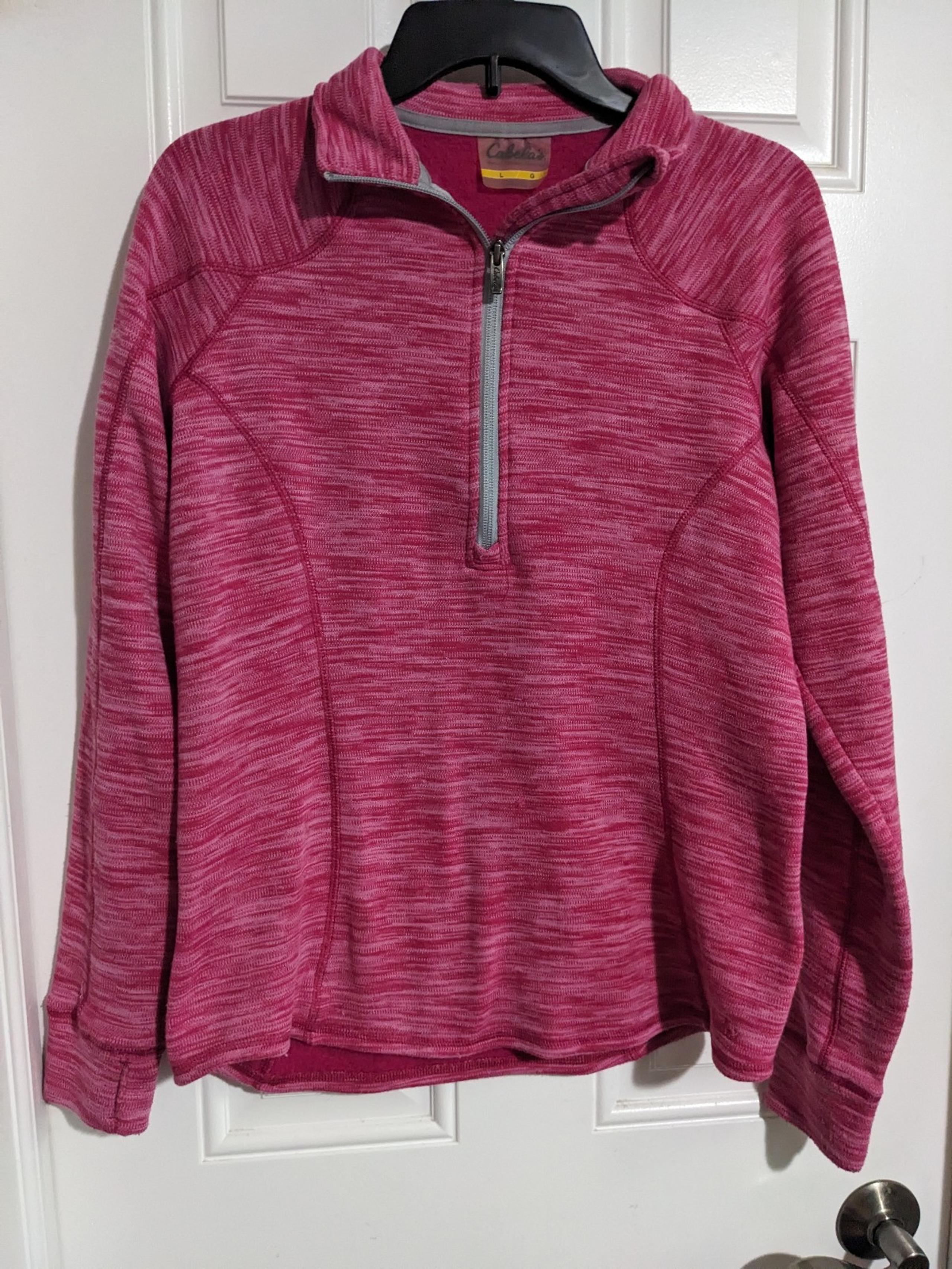 Cabela quarter zip fleece women's size large