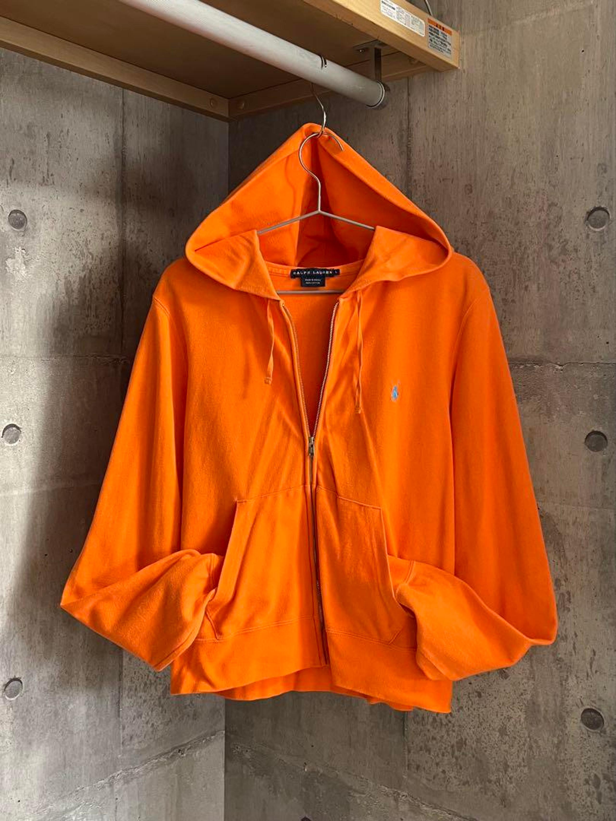 "Ralph Lauren" orange zip-up parka