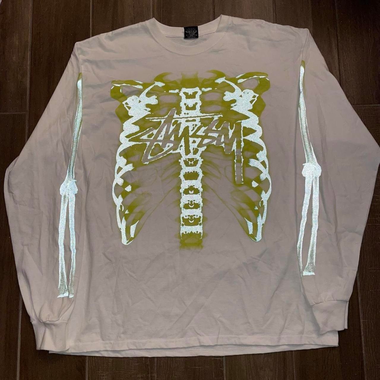 Stussy Rib Cage Bones Reflective long sleeve t shirt