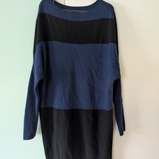 Hatch maternity blue and black sweater dress size 1