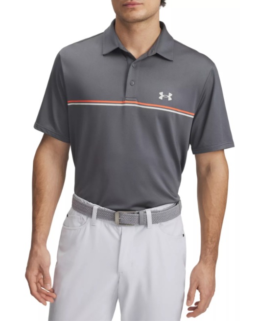 NWT Under Armour Men's Playoff 3.0 Stripe Golf Polo Castlerock Size: XXL