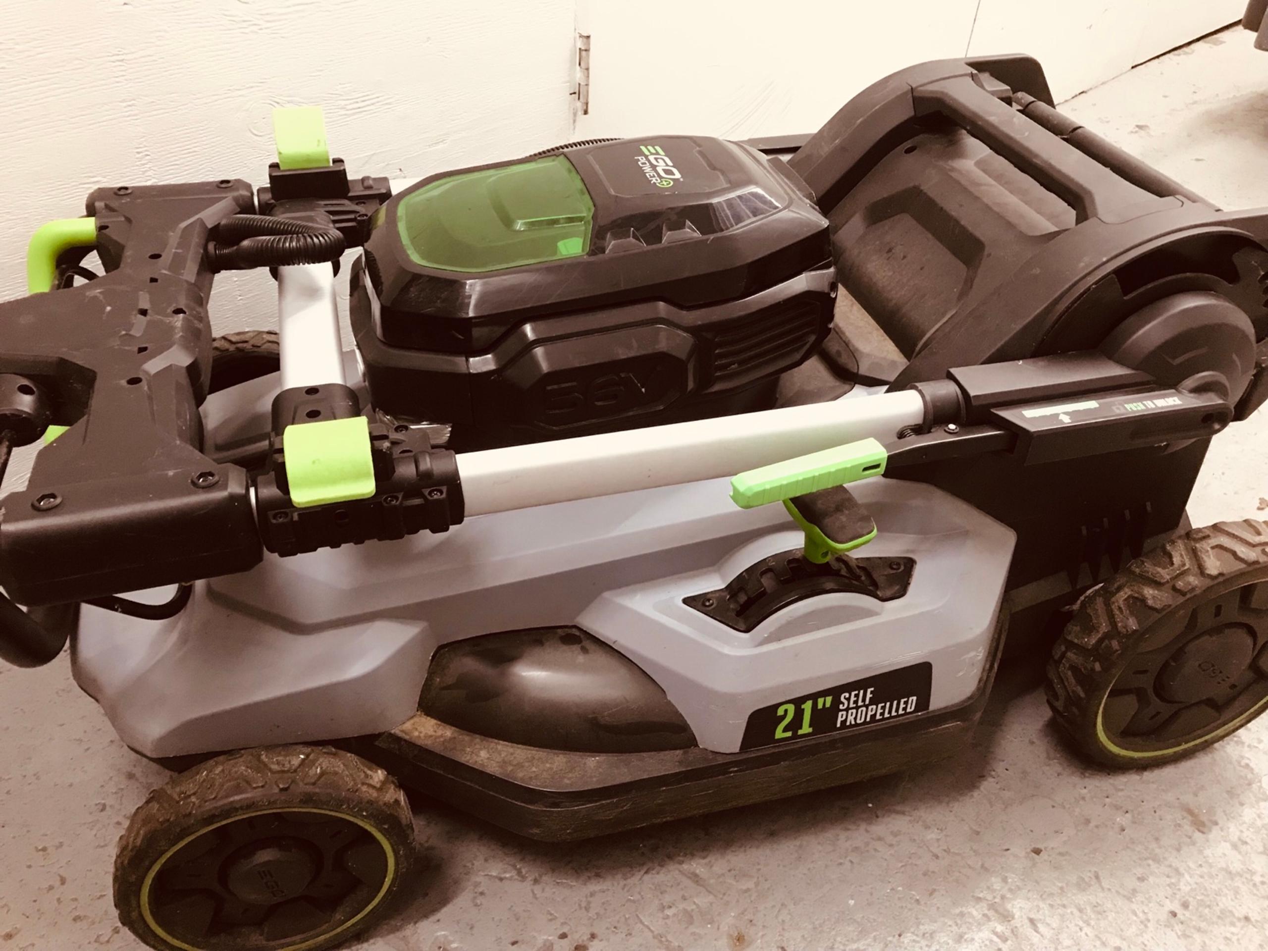 E-go+ 21” self propelled lawnmower.  Brand new battery pack