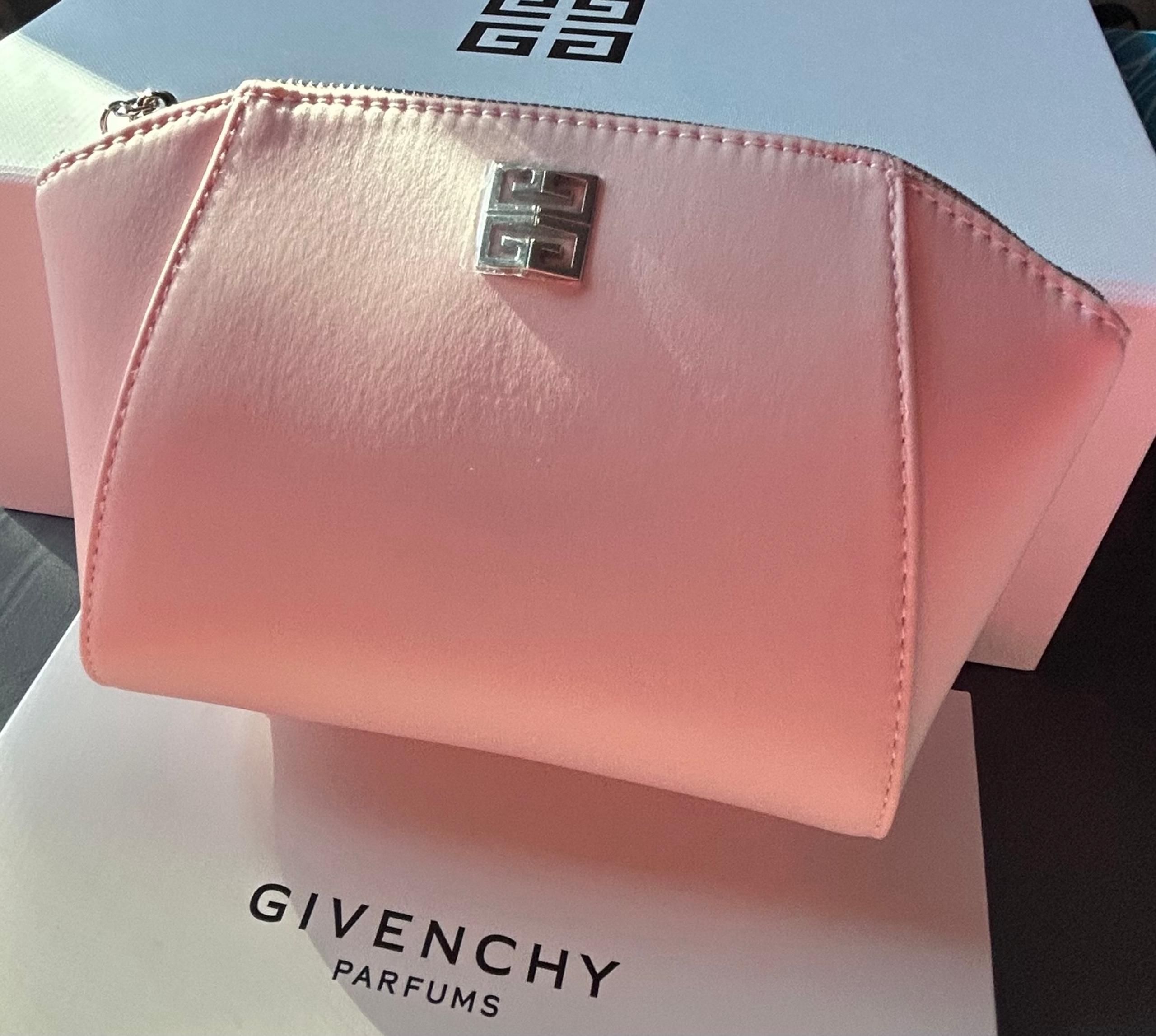 Givenchy Pale Pink Iconic Cosmetic Bag Pouch NIB