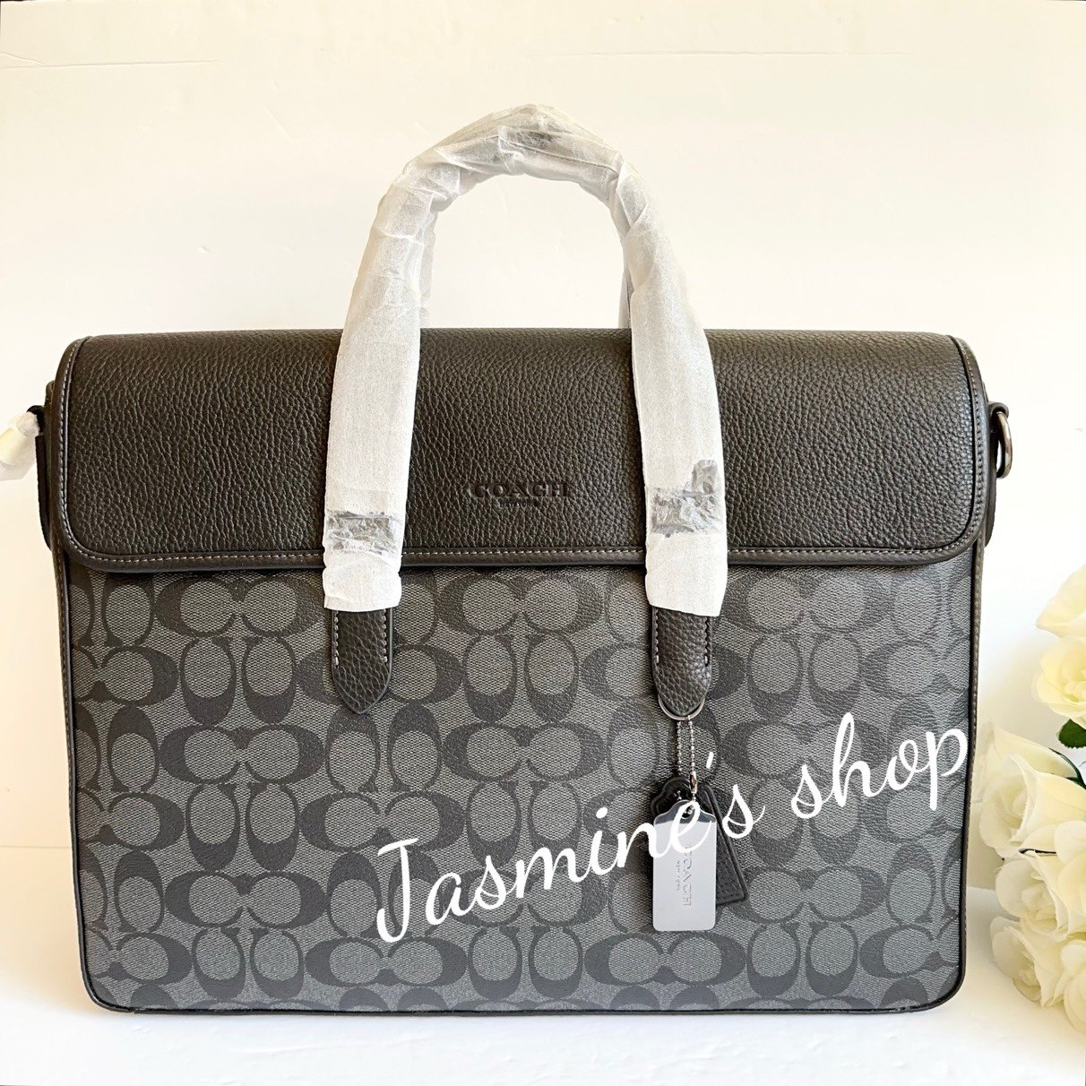 NWT Coach Sullivan Portfolio Brief In Signature Canvas C9873