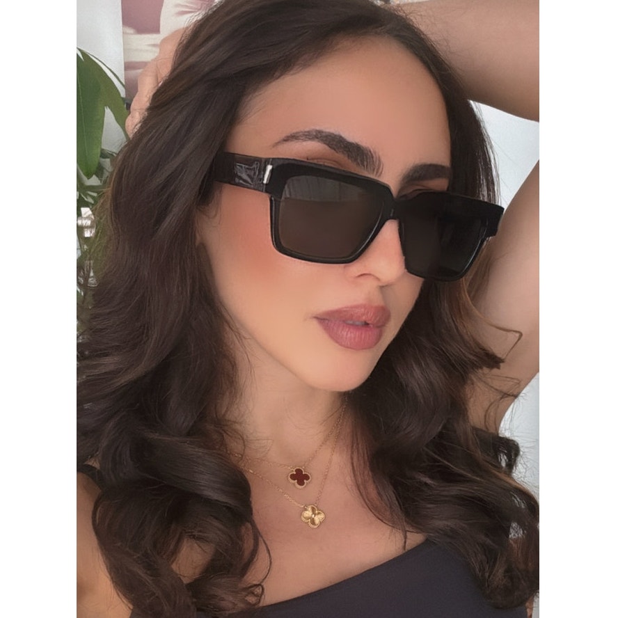 NEW Saint Laurent SL732 Vadim Black Square Sunglasses