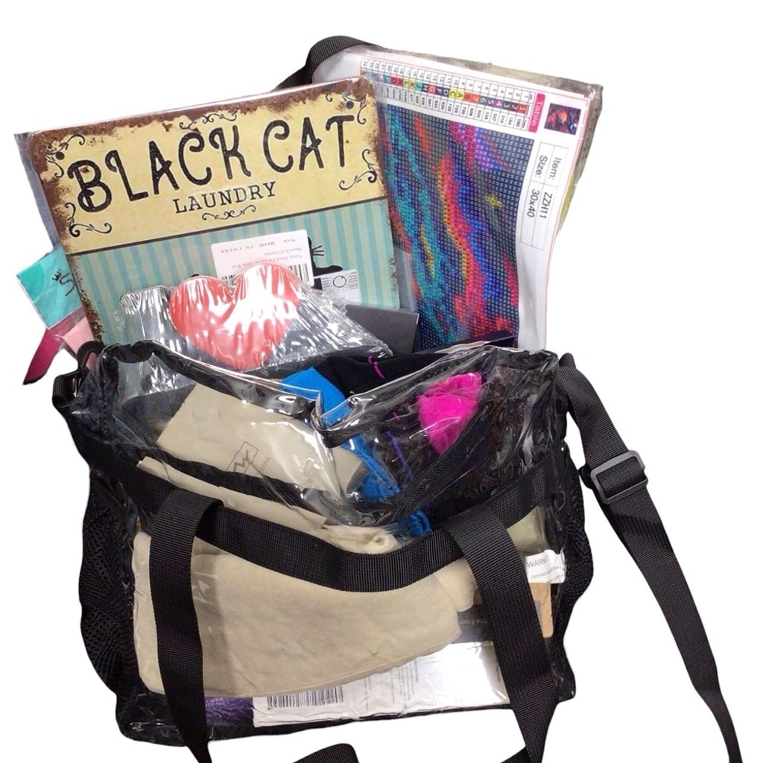 Black & Clear Stadium Bag Filled with Loot! NWT