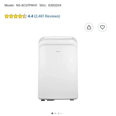 Insignia portable air conditioner 8000 BTU 300 sq. Ft.