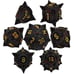 7 Piece Metal Dice Set Spiked Series