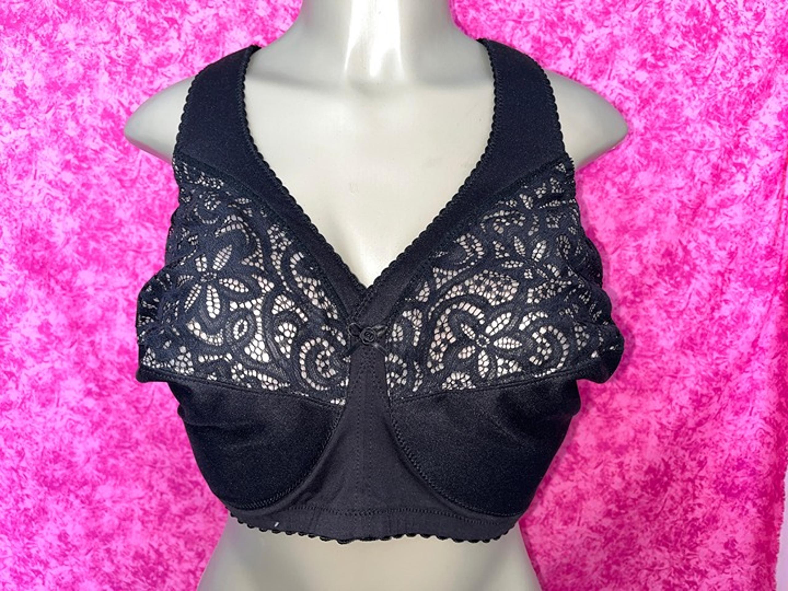GLAMORISE MAGIC LIFT COTTON FULL FIGURE WIRELESS BRA SZ 56C