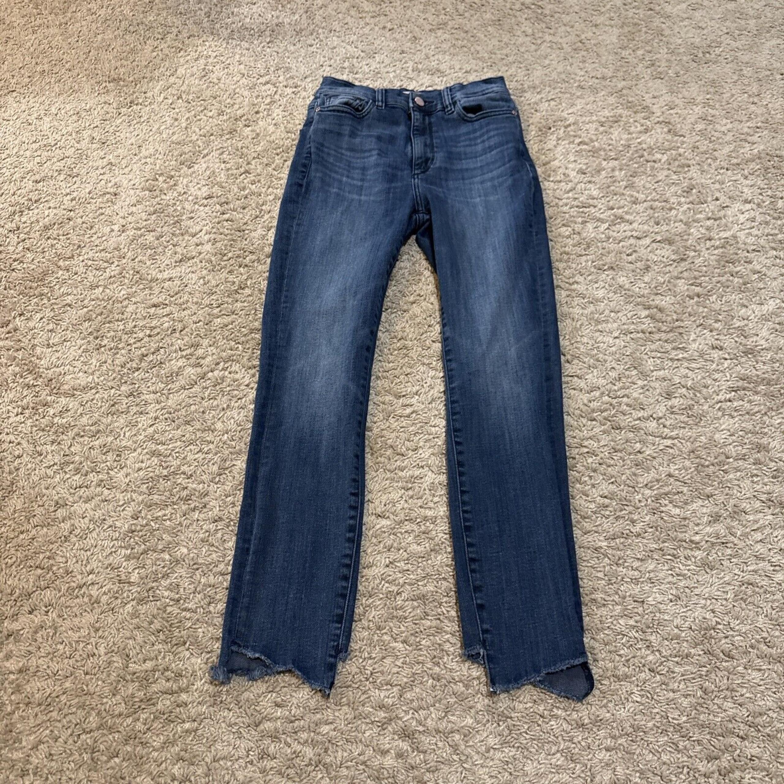 DL1961 Jeans Womens 32 Blue Farrow Cropped High Rise Instasculpt Skinny Size 25
