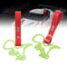 BRAND NEW 2PCS DINOSAUR GREEN JDM TSURIKAWA RING RED Handle Strap Drift Charm