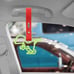 BRAND NEW 2PCS DINOSAUR GREEN JDM TSURIKAWA RING RED Handle Strap Drift Charm