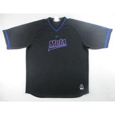 VTG New York Mets Baseball Jersey Mens XL Nike Black Team Center Swoosh MLB Y2K