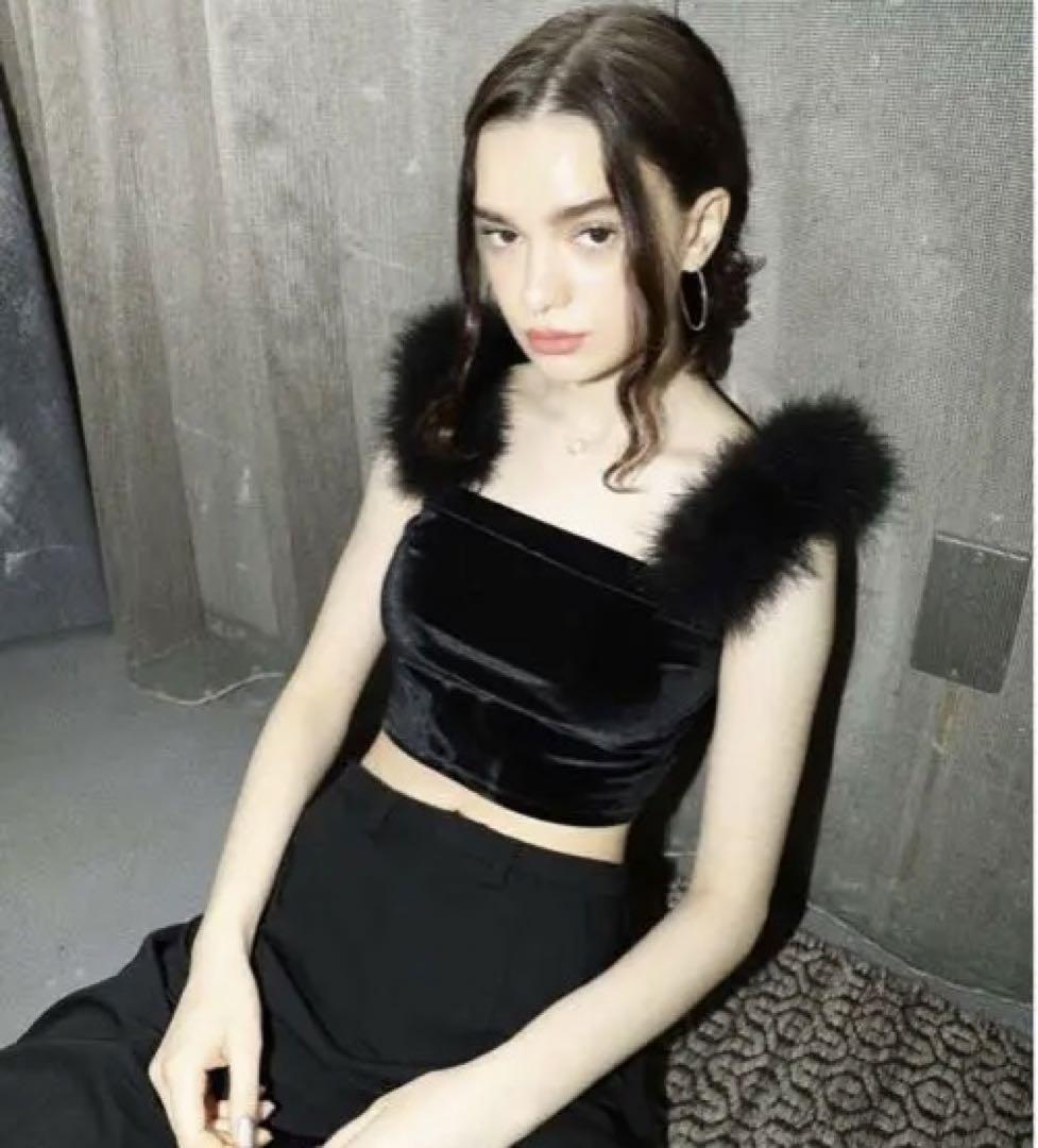 流行り の ブランド - 2024年おすすめのアイテム満載 MELT THE LADY body stamping fur camisole キャミソール