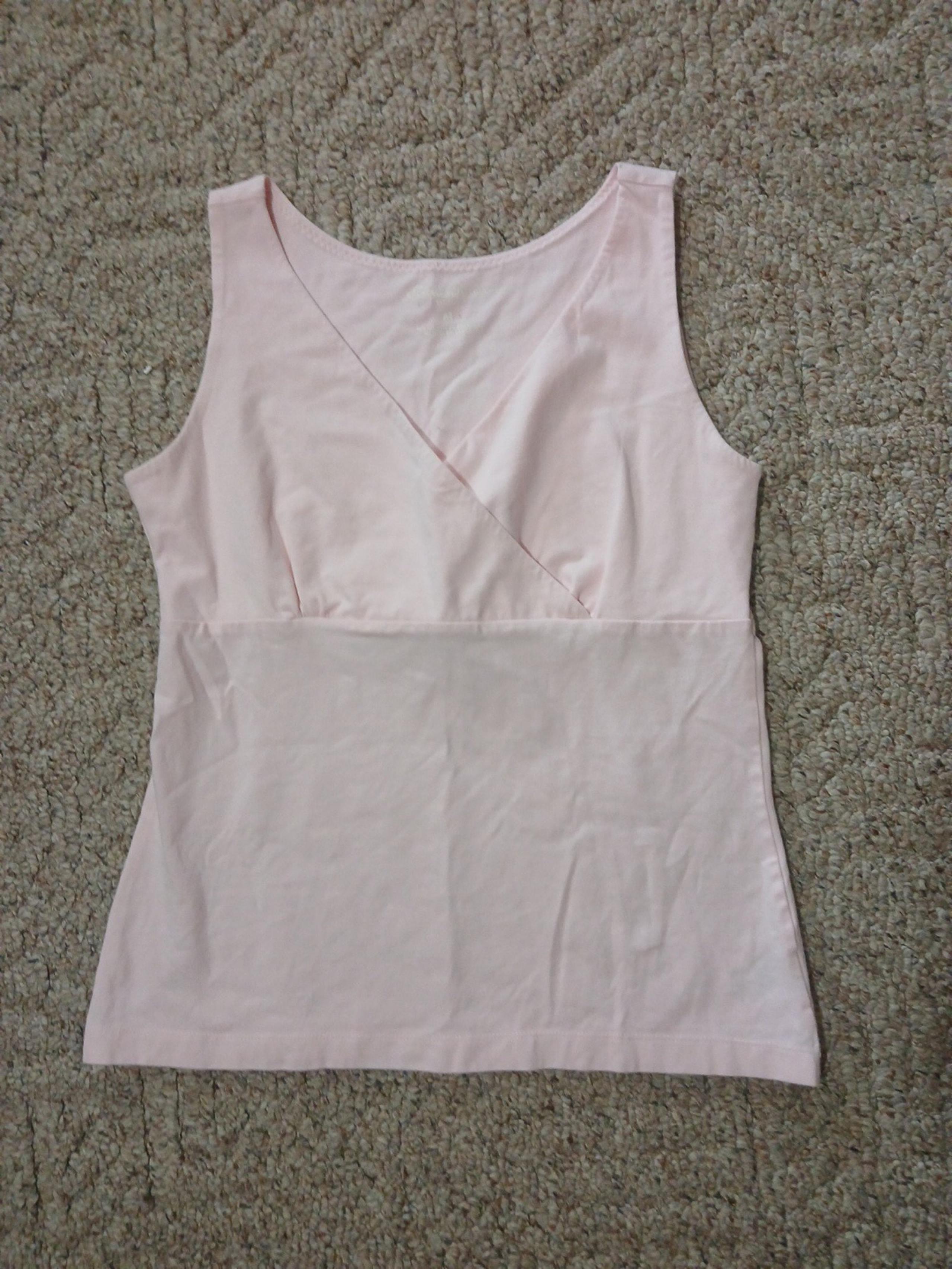 Eddie Bauer pink split neck line Tank Top women's size medium