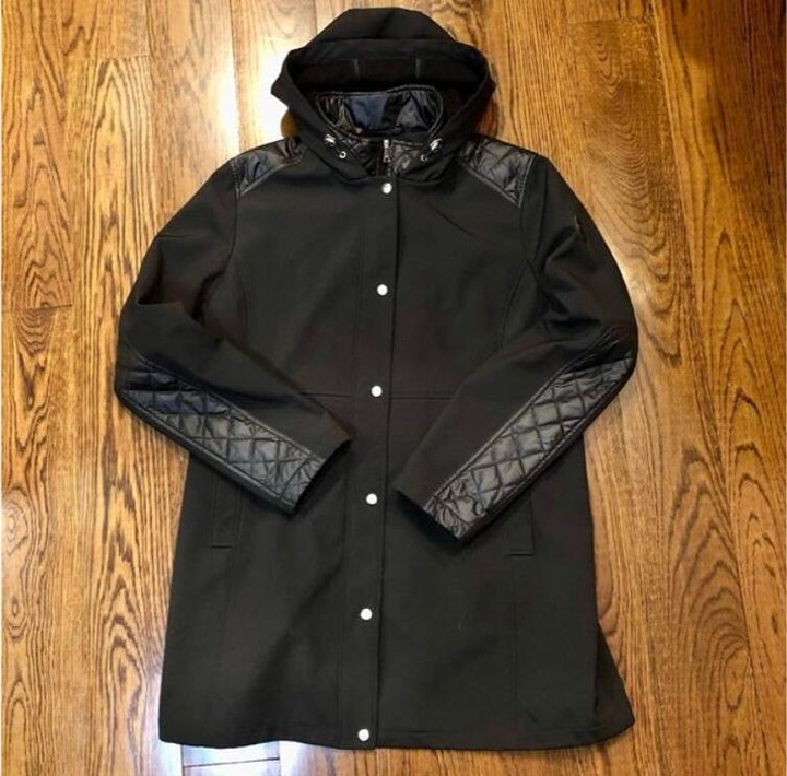 RALPH LAUREN Black Hooded Coat
